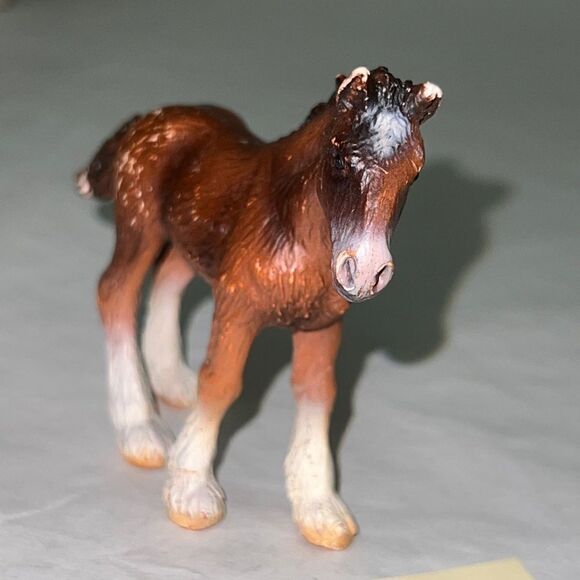 Schleich Brown Bay Clydesdale Foal 2002 retired - Picture 3 of 5